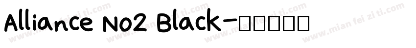 Alliance No2 Black字体转换